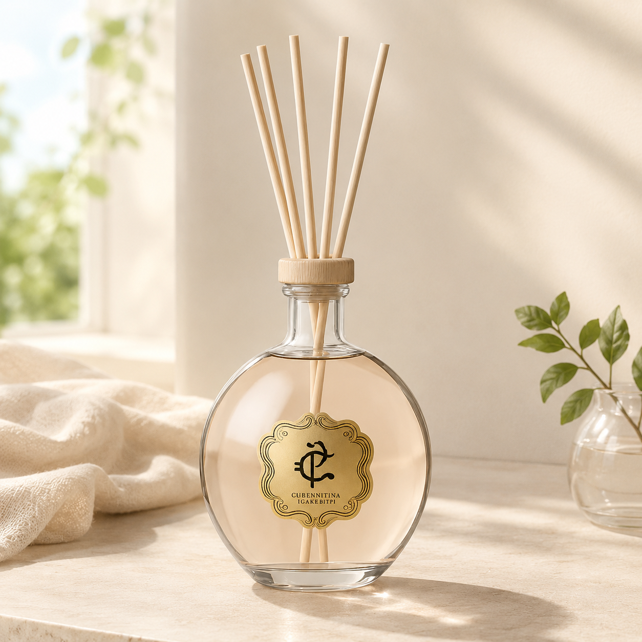 Cooperativa Profumieri Flower Garden Diffuser mit Holzstäbchen in heller Blütenszene
