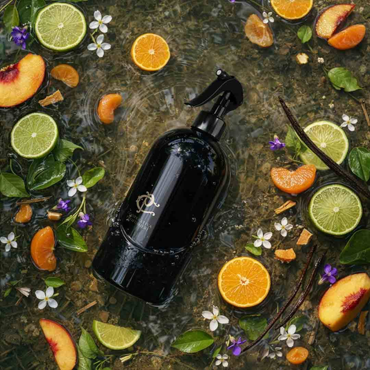 Cooperativa Profumieri Raumduftspray FRUITY DELIGHT in passender Duftszene