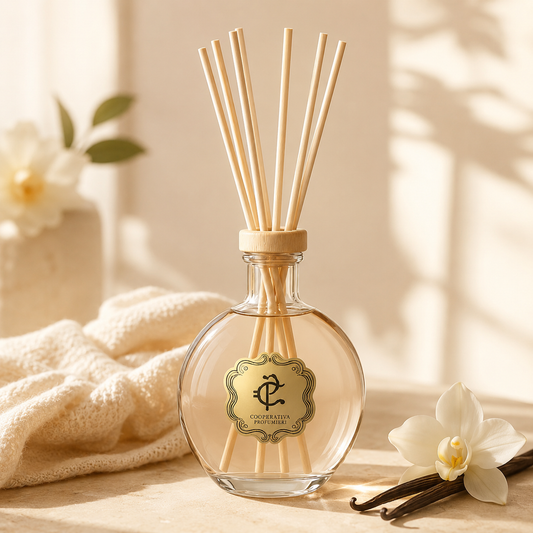 Cooperativa Profumieri Golden Vanilla Diffuser mit Vanille und hellen Blüten