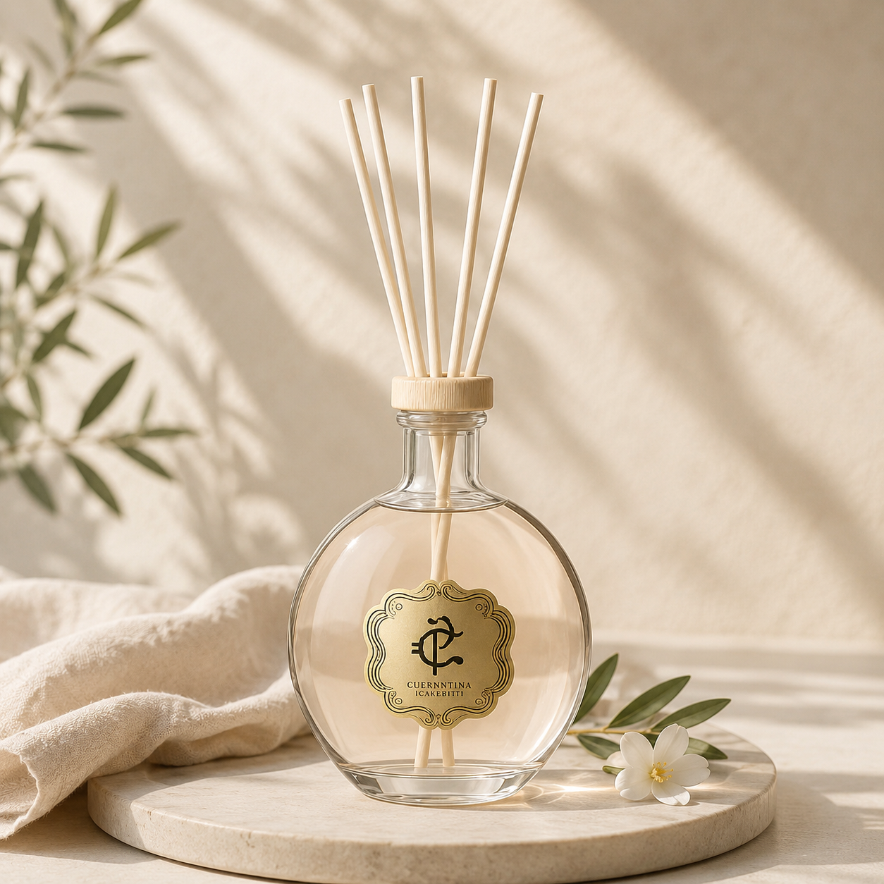 Cooperativa Profumieri Red Fruit Heart Diffuser mit Holzstäbchen und roten Früchten